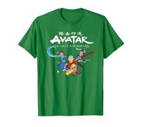 Avatar: The Last Airbender Group Shot Maglietta, Uomo, Verde Mela, M