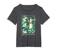 Avatar: The Last Airbender Toph Beifong Earthbending Master Maglietta, Donna Plus-Size, Grigio Scuro, 1X