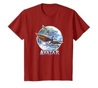 Avatar: The Way of Water Banshee Flight Water Circle Maglietta, Bambini, Mirtillo Rosso, 2 Anni