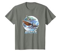 Avatar: The Way of Water Banshee Flight Water Circle Maglietta, Bambini, Verde Militare mélange, 2 Anni