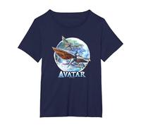 Avatar: The Way of Water Banshee Flight Water Circle Maglietta, Donna Plus-Size, Navy, 6X