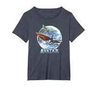 Avatar: The Way of Water Banshee Flight Water Circle Maglietta, Donna Plus-Size, Pervinca, 2X