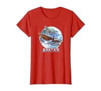 Avatar: The Way of Water Banshee Flight Water Circle Maglietta, Donna, Rosso, M