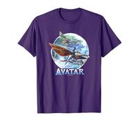 Avatar: The Way of Water Banshee Flight Water Circle Maglietta, Uomo, Viola, XXL
