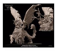 Avatars of wars - Elfi neri - Elfo nero Signore donna su manticora - stampa 3D