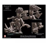 Avatars of Wars Nains Seigneur Berserker Naine 3D Stampati