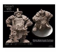 Avatars of Wars Ogres Capitano Mercenario Orco 3D Stampato 28mm 32mm