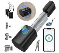 AVATTO Serratura intelligente con impronte digitali e password per porte da 60 - 90 mm, lunghezza cilindro regolabile, con chiave, scheda IC, supporto Smart Life App telecomando
