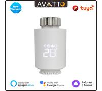 AVATTO Tuya ZigBee3.0 Termostato Attuatore per radiatore Smart TRV Controller valvola termostatica Funziona con Alexa Google Home Alice
