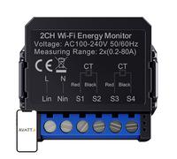 Avatto WPM16-2 WiFi Smart Misuratore Energia Bidirezionale