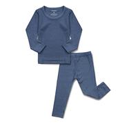 AVAUMA Pigiama per bambini e bambine, aderente e aderente, a costine, per lo stile di vita quotidiana, L-Blue., 6-12 Months