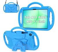 AVAWO Kids Case for Samsung Galaxy Tab A9+/A9 Plus 11 Inch 2023 Case, with Strap, Shockproof Lightweight Handle Stand 2023 Model (SM-X210/X216/X218) with Lanyard, Blue