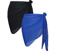 AVAYUU 2 pezzi donna spiaggia wrap sarong copertura chiffon costume da bagno corto bikini copertura gonna avvolgente leopardo foglie palma di cocco sexy pareos telo mare abito da spiaggia asciugamani