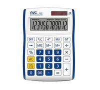 AVC Calcolatrice da Tavolo 12 Cifre, Formato 88x128x29 mm, Big Digit, Doppia Ali