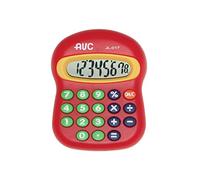 AVC Calcolatrice Tascabile 8 Cifre, Formato 93x118x39 mm, Colore Rosso