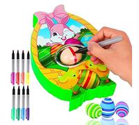 AVCULT Macchina per Decorare Uova di Pasqua, Easter Egg Painting Machine, with Lights Music Machine, Colouring Decoration, Includes 3 Eggs 8 Pens, Sorpresa di Vacanza per Ragazzi e Ragazze
