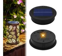 AVCXEC 2 pezzi di ricambio per luci solari, ricaricabili tramite USB, luci solari a LED, impermeabili, pannelli solari a LED di ricambio per luci da giardino