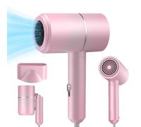 AVCXEC Asciugacapelli da Viaggio Pieghevole, Phon Capelli da Viaggio, 800W Phon Capelli Asciugacapelli Professionale da Viaggio, Maneggevole e Compatto, 2 temperature, per Salone e Casa (Rose)