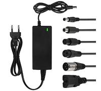AVCXEC Caricatore Monopattino Elettrico,42V 2A Caricabatteria per Scooter,Caricatore di Alimentazione Universale con 6 Connettori per Xiaomi Scooter, 36V Hoverboard,Scooter Elettrico,Bici Equilibrata
