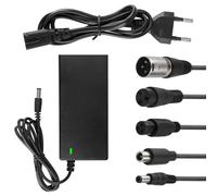 AVCXEC Caricatore Monopattino Elettrico, 42V 2A Caricabatteria per Scooter Elettrico con 5 Connettori, Caricatore Hoverboard Universale per 36V Hoverboard, Bici Equilibrata, Drifting Board