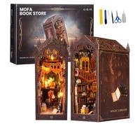 AVCXEC DIY Book Nook Kit, Kit di Costruzione di Modellini con Mobili e Luce LED in Legno Miniatura Casa Delle Bambole Attrezzi per Casa Delle Bambole in Miniatura 3D per la Decorazione Della Libreria
