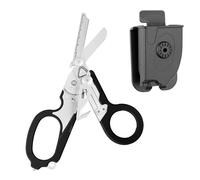 AVCXEC Forbici Emergenza Pieghevoli, Raptor Response Forbici, 6 In 1 Forbici Raptor Pieghevoli con Fondina, Taglia Cinture, Rompivetro per Uso Professionale, Emergenza Attività Quotidiane