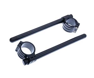 avdb-moto Coppia di semimanubri/bracciali rialzati in 50 mm + tubi Compatibile con Tornado Trek 1130 2008 + (NERO)