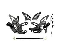 avdb-moto Supporto Pedane Arretrate Regolabili Compatibile con KAWASAKI ZX10R ZX-10R ZX10-R 2008-2010 Racing AVDB (Nero)