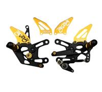 avdb-moto Supporto Pedane Arretrate Regolabili Compatibile con YAMAHA YZF R1 YZF-R1 2004-2006 Racing AVDB (Oro)