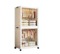 Avdnrya Armadio portatile in plastica, organizer portatile per armadio, organizer pieghevole, organizer autoportante, grande capacità per camera da letto (B, 70 cm)