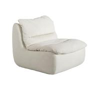 Avdnrya Togo Divano compresso rimovibile piccolo moderno caminetto Lounge Chair - Angolo salvaspazio con pedale regolabile e fodera rimovibile (divano singolo, bianco)