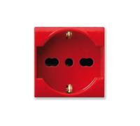 Presa schuko bipasso rossa Ave LIFE 2 moduli 442090/15TSR