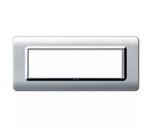AVE 44PY07ALS PLACCA S44 TECNOPOLIMERO ALLUMINIO NATURALE 7 MODULI