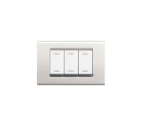 AVE 45P93BMC PLACCA ZAMA 45 3 MODULI BIANCO MICA BANQUISE