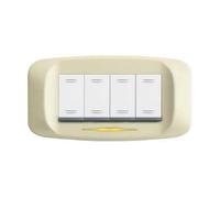 AVE 45PB94 PLACCA 4 MODULI IN PRESSOFUSIONE ILLUMINABILE 4 COLORI