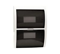 Frontalino per centralini 24 moduli con portello fumè colore bianco 53T24B