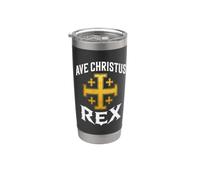 AVE CHRISTUS REX - Croce cattolica di Gerusalemme Bicchiere termico in acciaio inox doppia parete