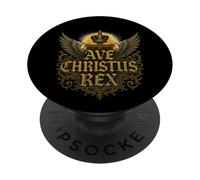 AVE CHRISTUS REX: Guerriero cattolico PopSockets PopGrip Adesivo