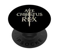 Ave Christus Rex - Guerriero di Dio PopSockets PopGrip Adesivo