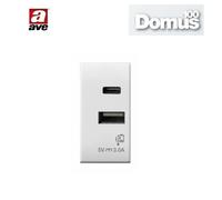AVE DOMUS 100 BIANCO 4410 SHUKO USB DATI DEVIATORE PRESA