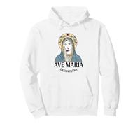 Ave Maria Gratia Plena, Latina per Piena di Grazia Felpa con Cappuccio