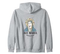 Ave Maria Gratia Plena, Latina per Piena di Grazia Felpa con Cappuccio
