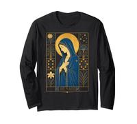 Ave Maria La Beata Vergine Maria Opera d'Arte Maglia a Manica