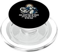 Ave Maria Piena di Grazia Pugno il Diavolo in faccia Cattolica PopSockets PopGrip per MagSafe
