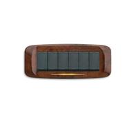 Ave placca pressofusione 6 moduli radica sottoplacca 45pb96rd serie banquise