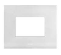 Ave Placca Serie Smart44 in Metallo 3 Moduli Bianco Opaco