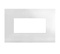 Ave Placca Serie Smart44 in Metallo 4 Moduli Bianco Lucido