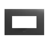 Ave Placca Serie Smart44 in Metallo 4 Moduli Grigio
