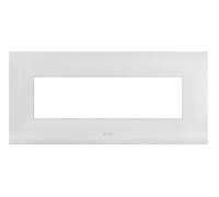 Ave Placca Serie Smart44 in Metallo 7 Moduli Bianco Lucido