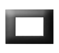 Ave Placca Serie YOUNG 44 per Scatola Rettangolare 3 Moduli Grigio